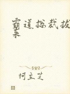 霸道总裁拔不出来