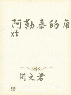 阿勒泰的角落txt