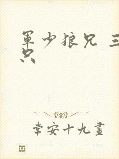 军少狼兄 三两只