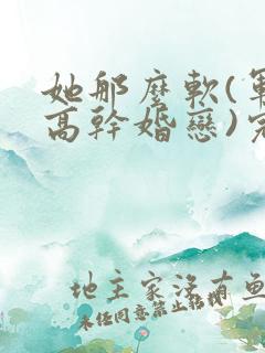 她那么软(军婚高干婚恋)完结