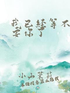 我已经等不及想要你了