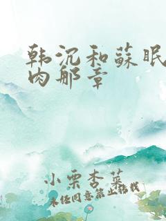 韩沉和苏眠的肉肉那章