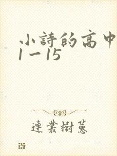 小诗的高中日记1一15