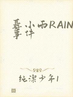 聂小雨RAIN事件