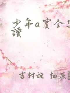 少年a宾全集阅读