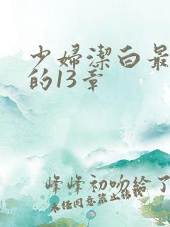 少妇洁白最刺激的13章