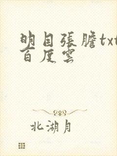 明目张胆txt百度云