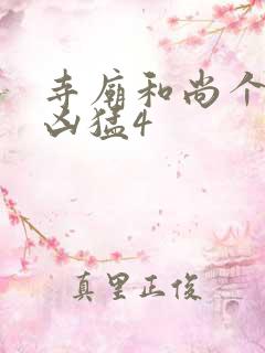 寺庙和尚个个很凶猛4