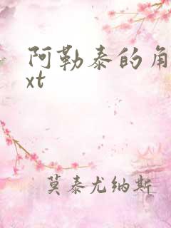 阿勒泰的角落txt