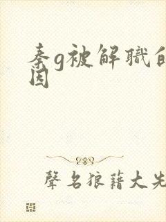 秦g被解职的原因