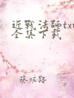 近战法师txt全集下载
