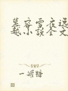 慕容雪夜逸尘穿越小说全文免费阅读无弹窗