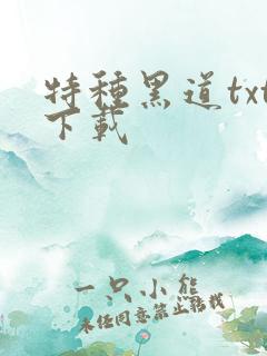 特种黑道txt下载