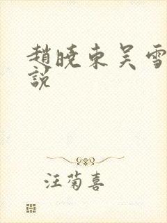 赵晓东吴雪晴小说