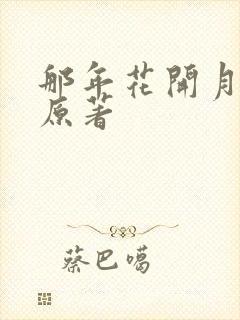 那年花开月正圆原著