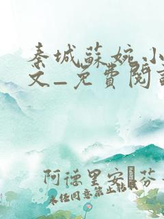 秦城苏婉小说全文_免费阅读最新