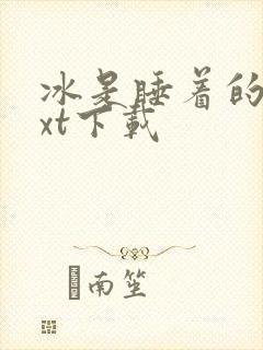 冰是睡着的水txt下载