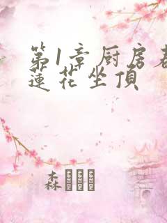 第1章厨房春潮莲花坐顶