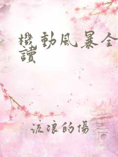 机动风暴全文阅读