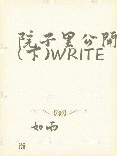 院子里公开惩戒(下)WRITE