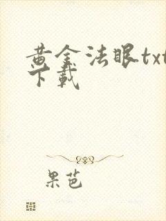 黄金法眼txt下载