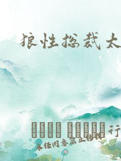 狼性总裁太凶猛