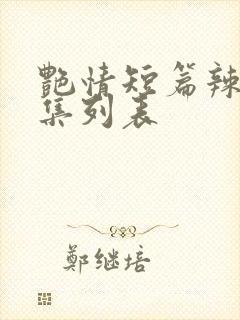 艳情短篇辣文合集列表