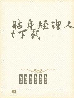 贴身经理人txt下载