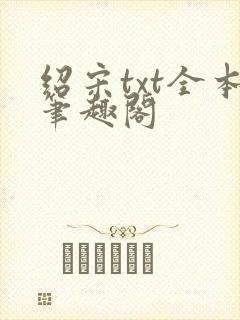 绍宋txt全本笔趣阁