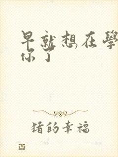 早就想在学校要你了