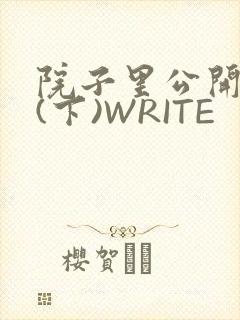 院子里公开惩戒(下)WRITE