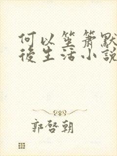 何以笙箫默之婚后生活小说