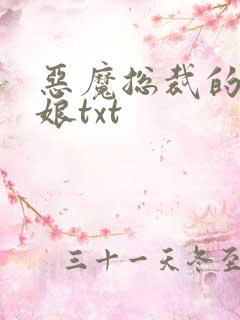 恶魔总裁的小新娘txt