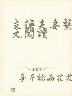 交换夫妻系列全文阅读