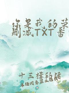 你是我的荣耀未删减TXT番外