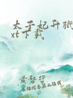 太子妃升职记txt下载