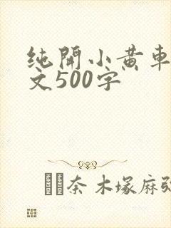 纯开小黄车小短文500字