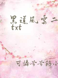 黑道风云二十年 txt