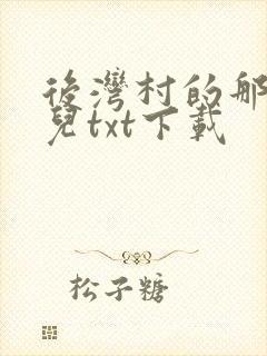 后湾村的那些事儿txt下载