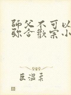 师父不可以限弥弥合欢宗小说