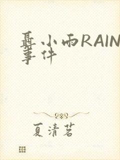 聂小雨RAIN事件