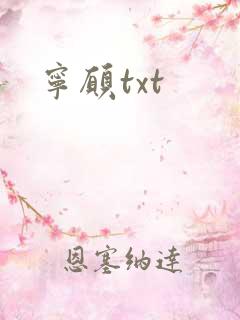 宁愿txt