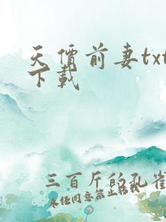 天价前妻txt下载