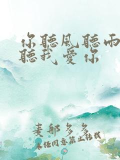 你听风听雨却不听我爱你