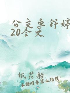 公交车舒婷1一20全文