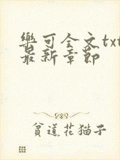 乐可全文txt最新章节