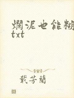 烂泥也能糊上墙txt