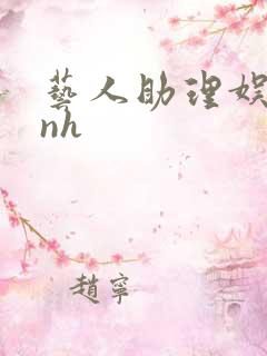 艺人助理娱乐圈nh