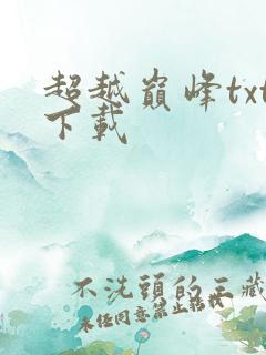 超越巅峰txt下载