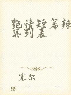 艳情短篇辣文合集列表